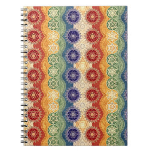 Vibrant Energy Chakra Mandala Design Pattern Art Notebook