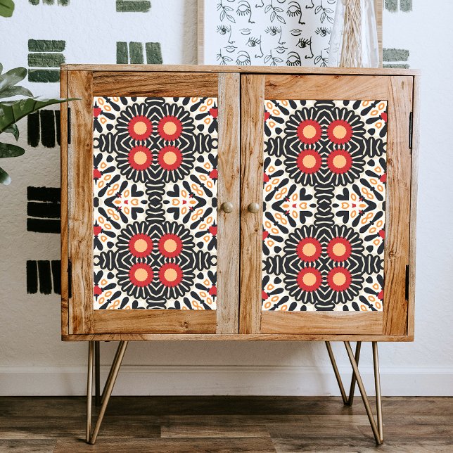 Vibrant Ethnic Arabesque Bohemian Mosaic Pattern Tissue Paper (Creator Uploaded)