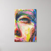 Vibrant Expressionist Portrait – Textured Abstract