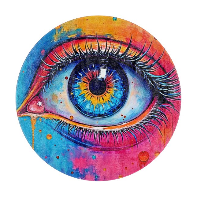 Vibrant Eye Soulful Vision Design Cutting Board (Front)