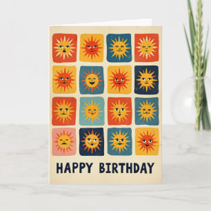 Vibrant Faces Birthday Card