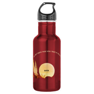 Vibrant Faith Red Spiritual Water Bottle