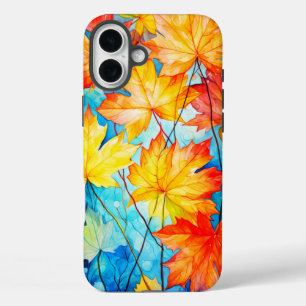 Vibrant Fallen Autumn Maple Leaves iPhone 16 Plus Case