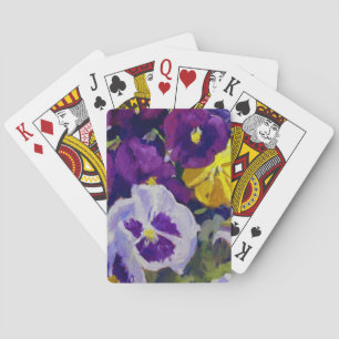 Vibrant Fancy Pants Pansies Classic Playing Cards