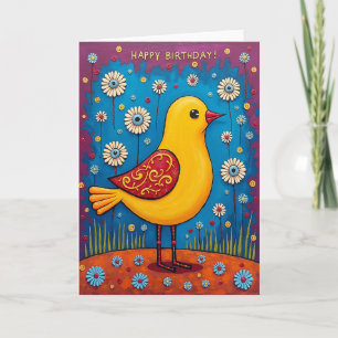 Vibrant Fantasy Birthday Card