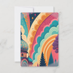 Vibrant Fantasy Thank You Card #00001 – Customise