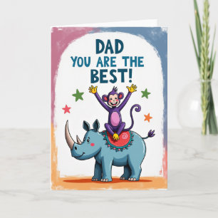 Vibrant Fathers Day Stars Card