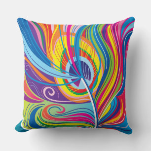 Vibrant Feather Breeze Cushion