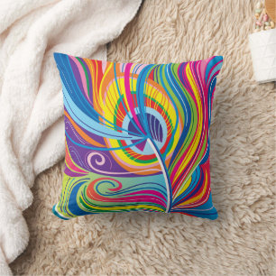 Vibrant Feather Breeze Cushion