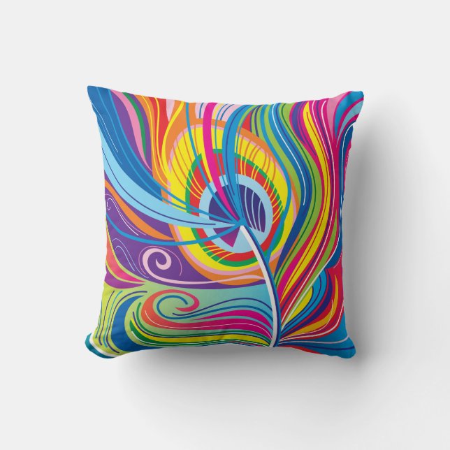 Vibrant Feather Breeze Cushion (Front)