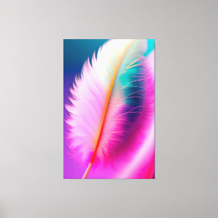 Vibrant Feather Canvas Print