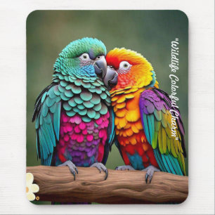 "Vibrant Feathered Friends" Mouse Mat