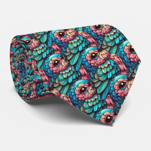 Vibrant Feathered Serenity Tie