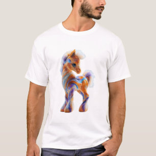 Vibrant Fibre Optic Whimsical Pony Men T-Shirt
