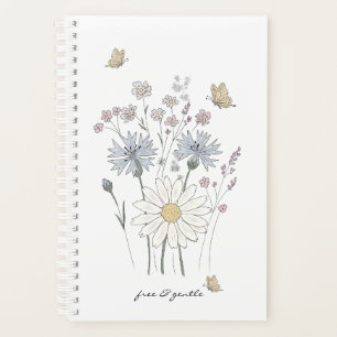 Vibrant field of wildflowers planner