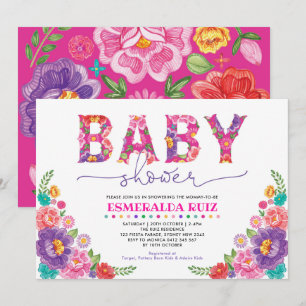 Vibrant Fiesta Flowers Nacho Average Baby Shower Invitation