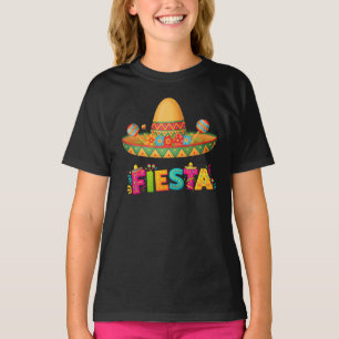 Vibrant Fiesta Sombrero & Decorated Lettering T-Shirt