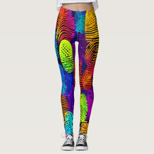 Vibrant Fingerprint Design Leggings