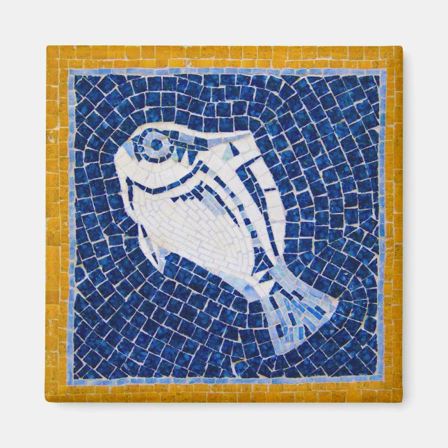 Vibrant Fish Mosaic Magnet (Front)