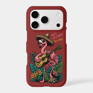 vibrant flamingo wearing sombrero playing guitar