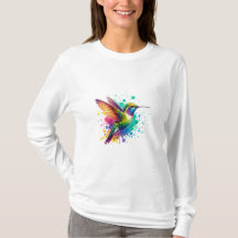 Vibrant Flight – Watercolor Hummingbird Explosion