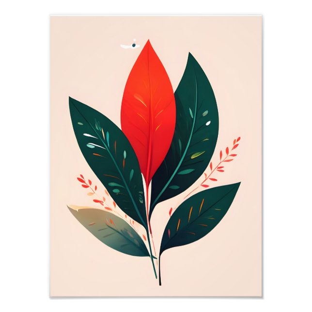 Vibrant Floral Abstract Art Print (Front)