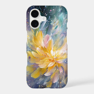 Vibrant Floral Abstract Painting with Explosion