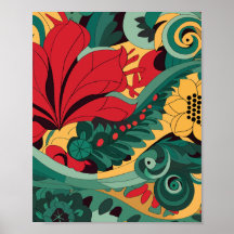 Vibrant Floral Abstraction