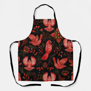 Vibrant floral and leafy pattern designs Apron