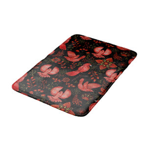  Vibrant floral and leafy pattern designs Bath Mat