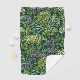 Vibrant floral and leafy pattern designs Golf Towel