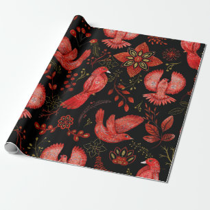  Vibrant floral and leafy pattern designs Wrapping Paper