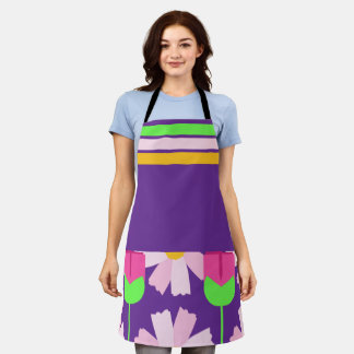 Vibrant Floral Apron - A Splash of Colour