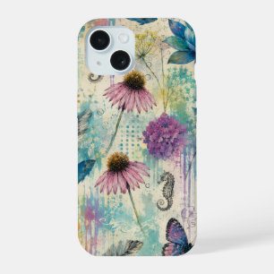 Vibrant Floral Aquatic Dream iPhone 15 Case