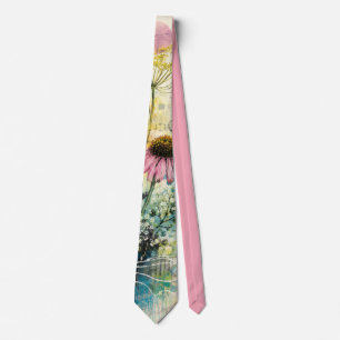 Vibrant Floral Aquatic Dream Tie