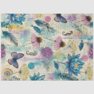 Vibrant Floral Aquatic Dream Tissue Paper
