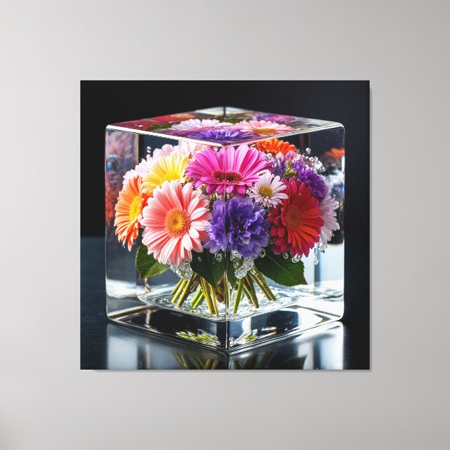 Vibrant Floral Arrangement Canvas Print (Front)