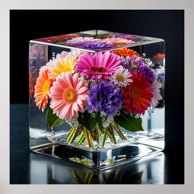 Vibrant Floral Arrangement Poster (Front)
