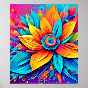 Vibrant Floral Artwork Poster