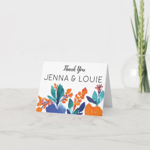 Vibrant Floral Bloom Thank You Card
