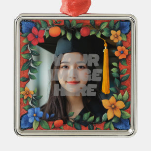 Vibrant Floral Border Frame For Your Photos! Metal Tree Decoration