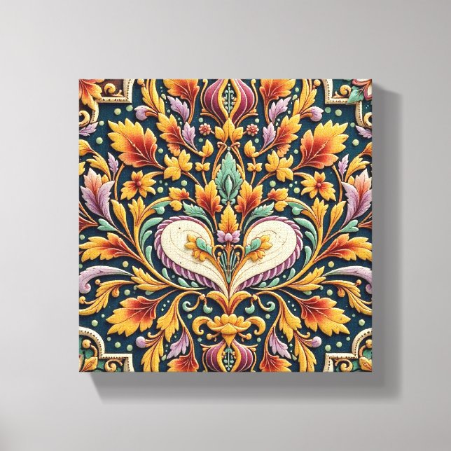 Vibrant Floral Bouquet Canvas Print (Front)