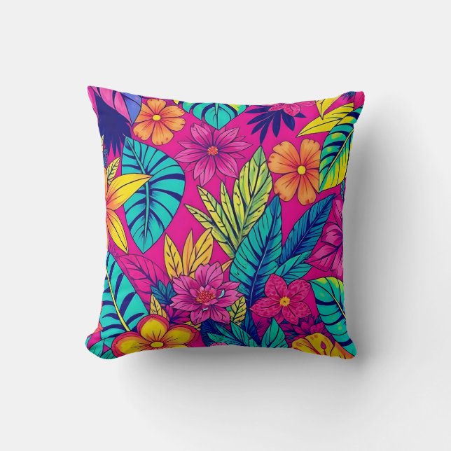 Vibrant Floral design cushion (Front)
