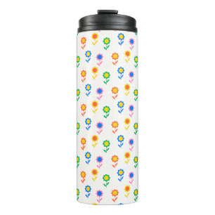 Vibrant Floral Design Thermal Tumbler