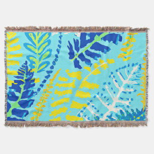 Vibrant Floral Design Throw Blanket