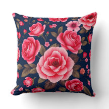 Vibrant Floral Elegance Pillow