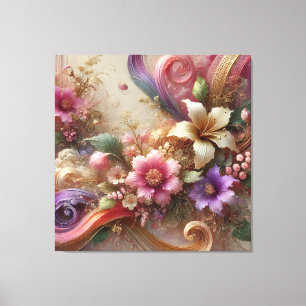 Vibrant Floral Extravaganza Canvas Art
