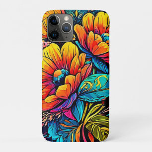Vibrant Floral Fantasy in Bold Colours iPhone 11 Pro Case