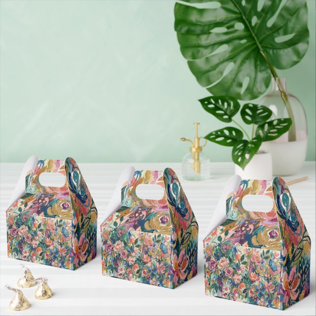 Vibrant Floral Favour Box (Multiple)