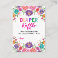 Vibrant Floral Fiesta Diaper Raffle Baby Shower